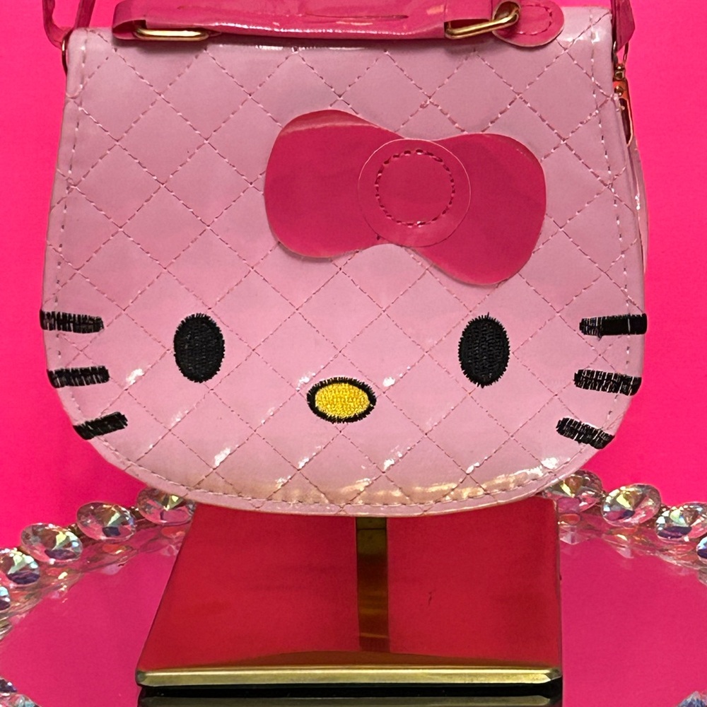Hello Kitty Pink Mini Bag with Bow Approx. 7 x 5.5 x 2